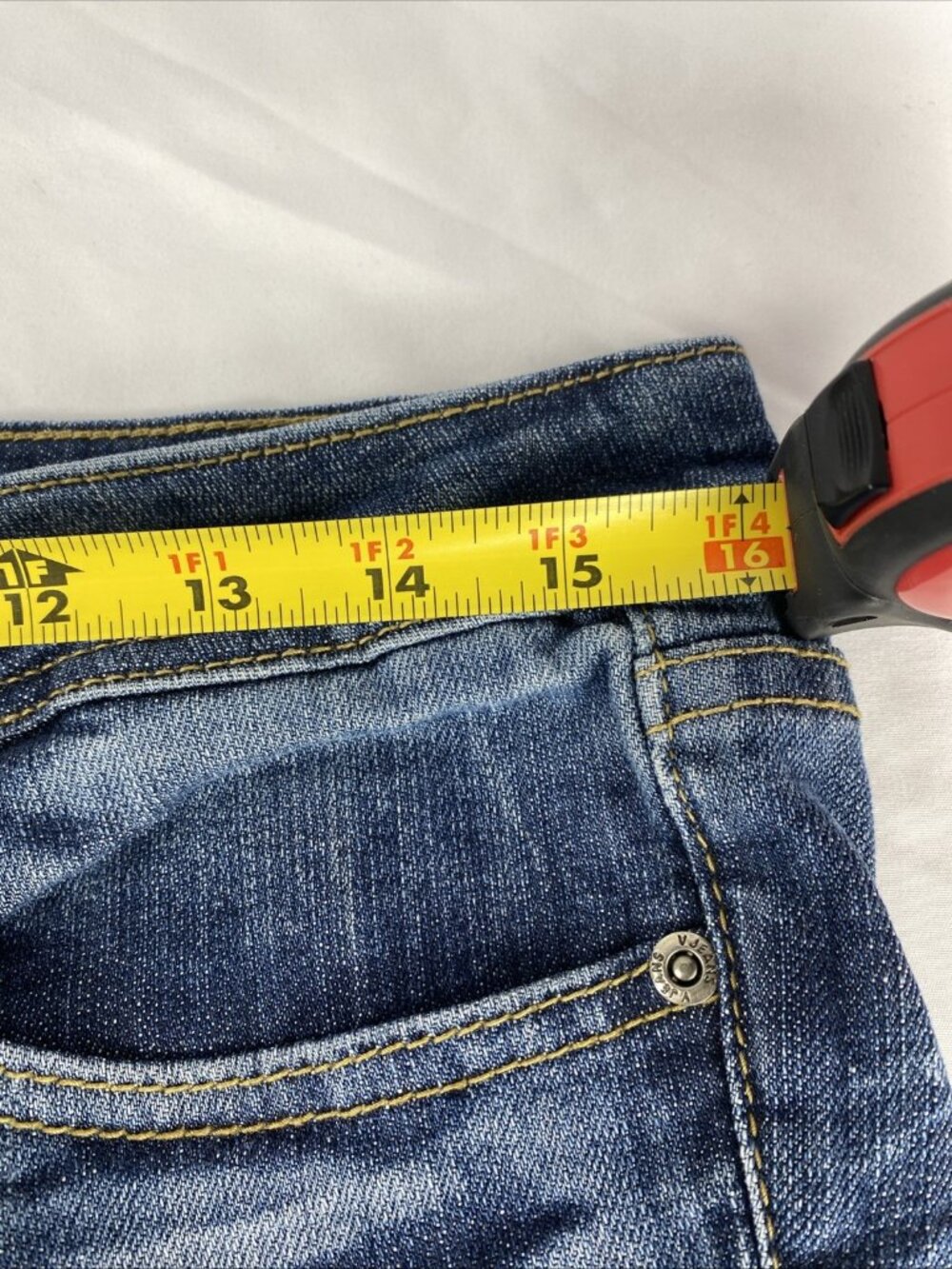 Vigoss Bermuda 7 Pocket Stretch Denim Jean Shorts Lowrise Jrs / Womens Size 9 - Picture 3 of 8